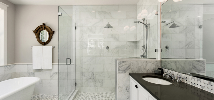 bathroom shower door installation in Mountain View