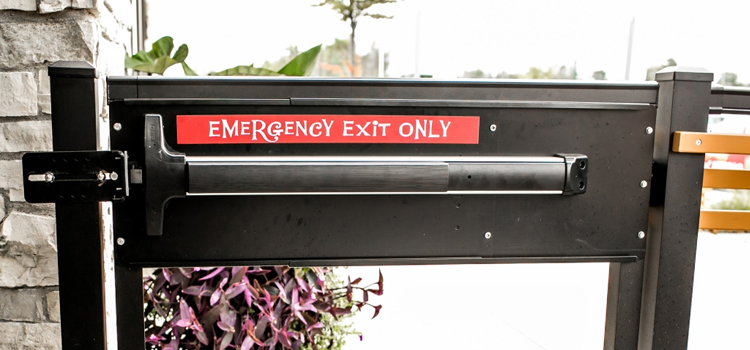 emergency push bar installation in Mountain View