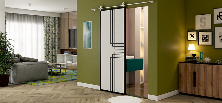 sliding bathroom door installation in Mountain View